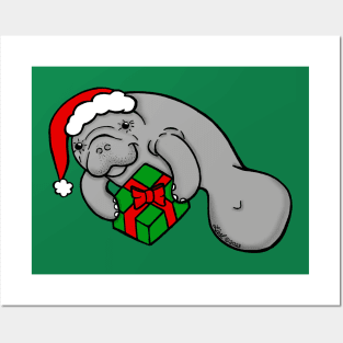 Merry Manatee Posters and Art